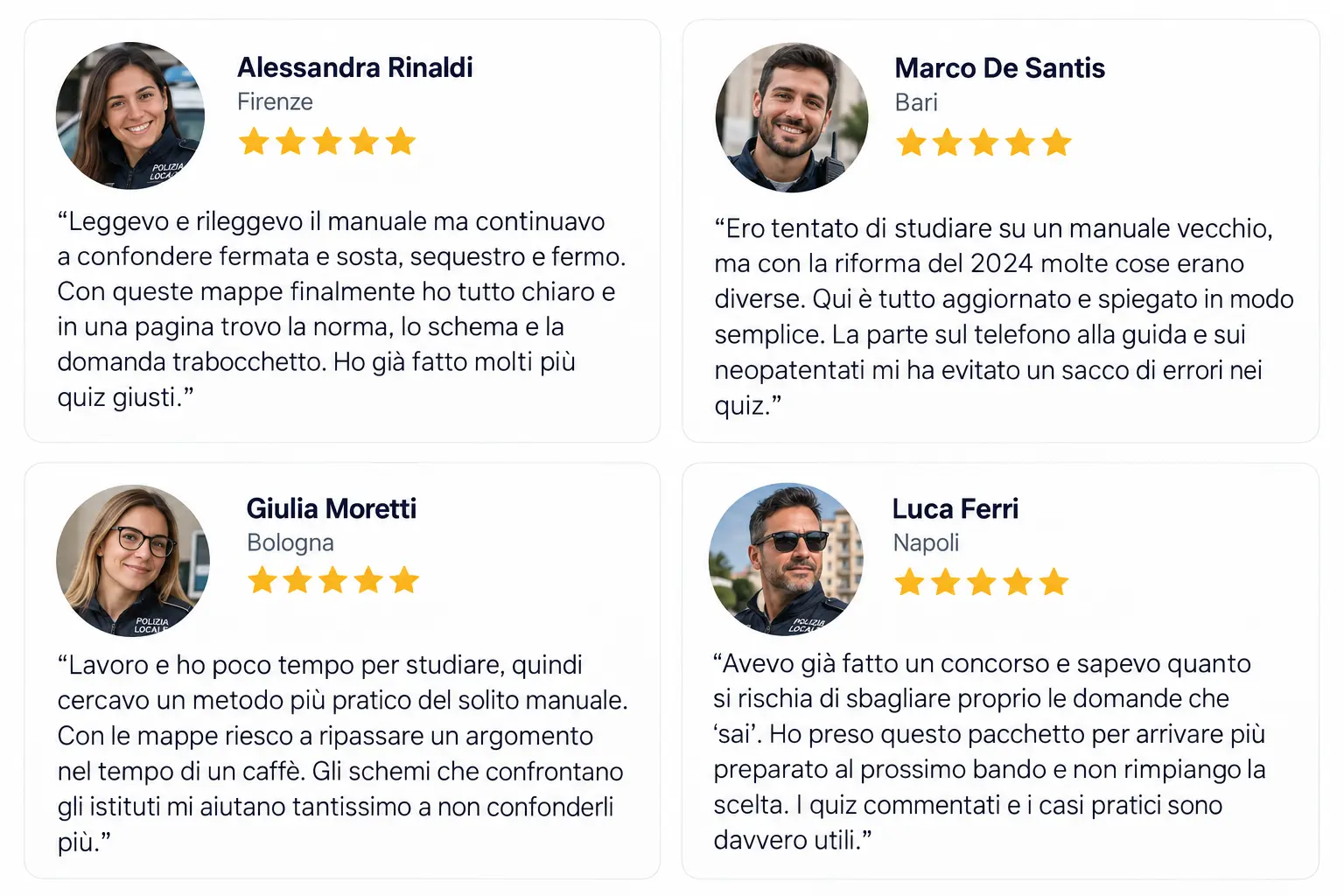 Recensioni di chi studia con le mappe di Polizia Locale in Mappe